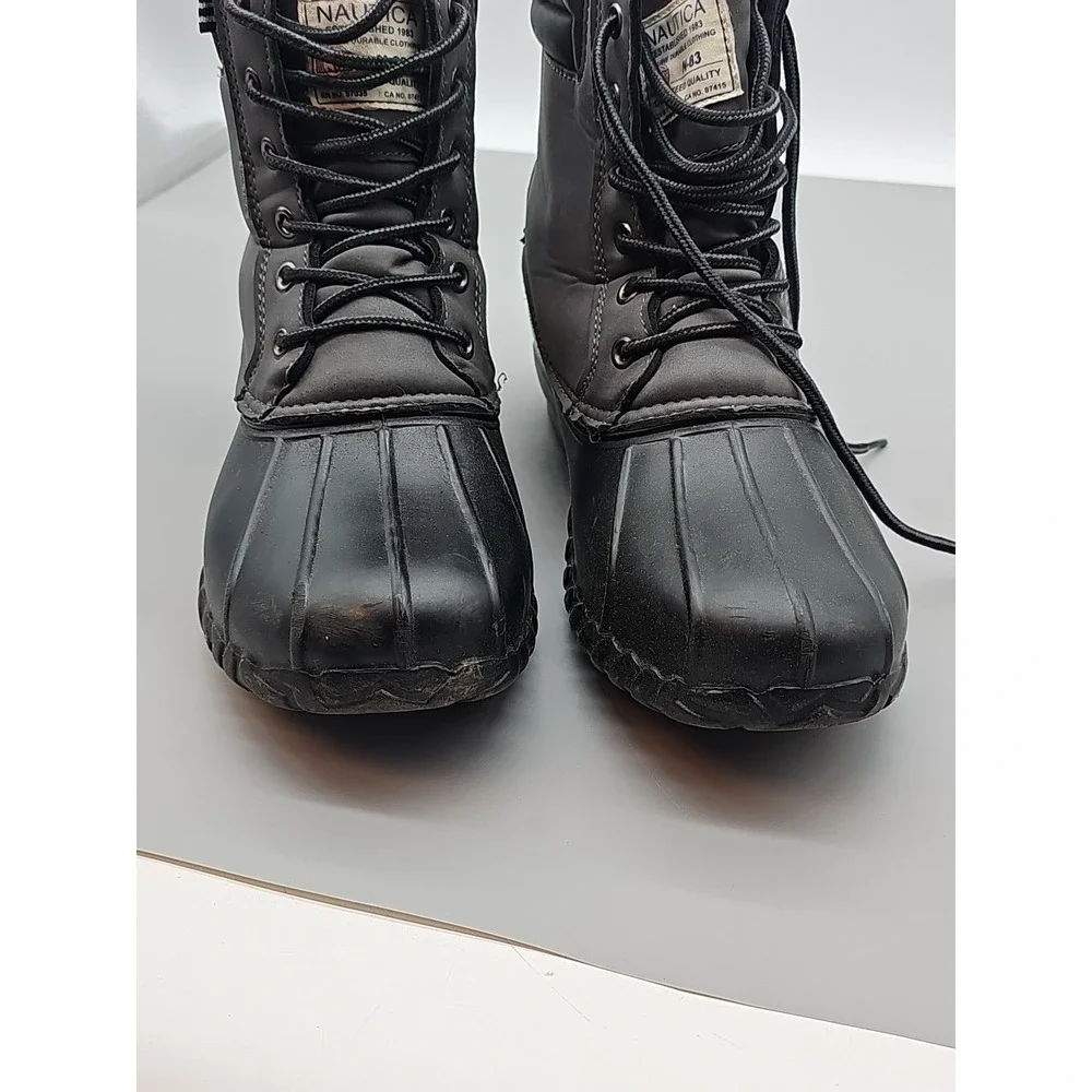 Nautica Mens size 11 channing grey gray Duck Boots-Waterproof Snow Boot#00S